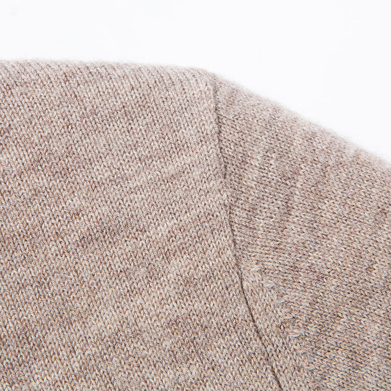Herren-Wollpullover, 100% Wolle, Reißverschluss, Stehkragen