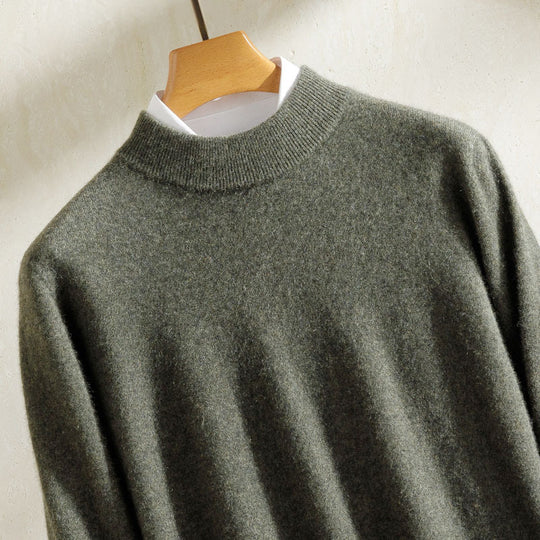 Herren-Kaschmirpullover, 100% Kaschmir, Rundhals oder Stehkragen