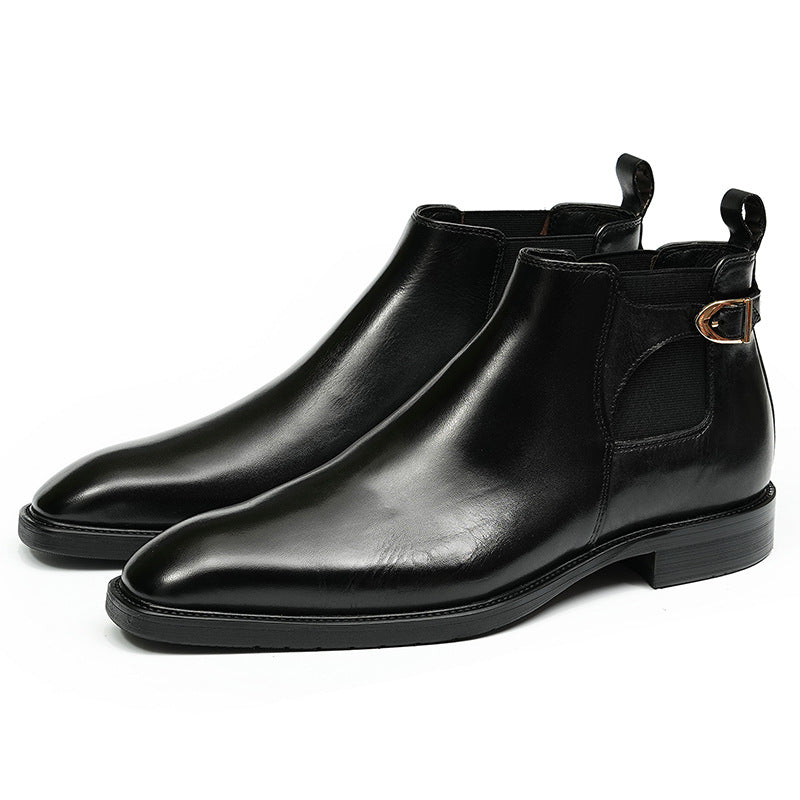 Herren Chelsea-Stiefel aus echtem Rindsleder, Business-Stil