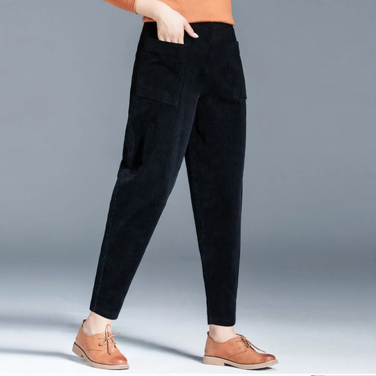 Damen-Cordhose im Harem-Stil