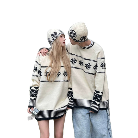 Unisex Strickpullover im nordischen Stil
