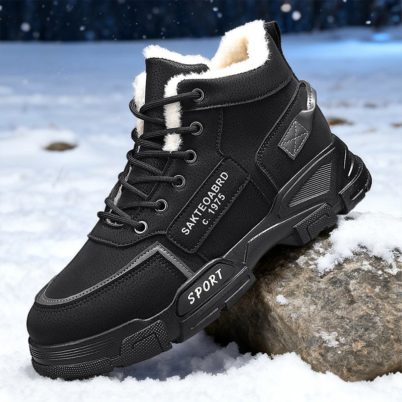 Gefütterte Herren-Winterstiefel, rutschfest und warm