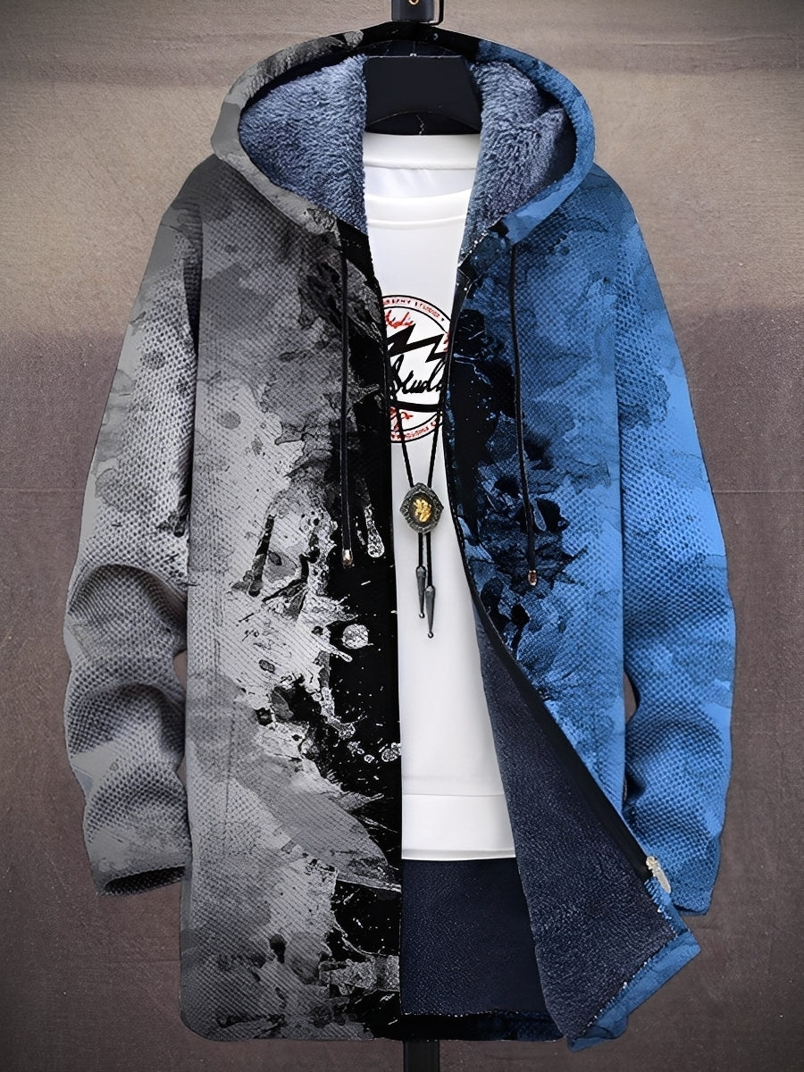 Stilvolle bedruckte Jacke mit Kapuze für Männer