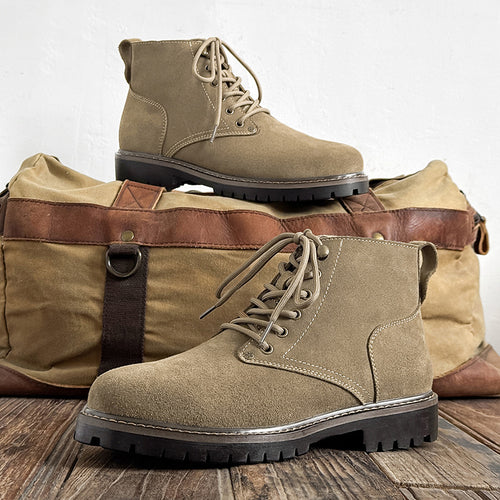 Arbeitsstiefel für Herren, Wildleder-Optik, britischer Stil