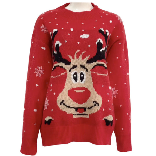 Weihnachtlicher Jacquard-Strickpullover