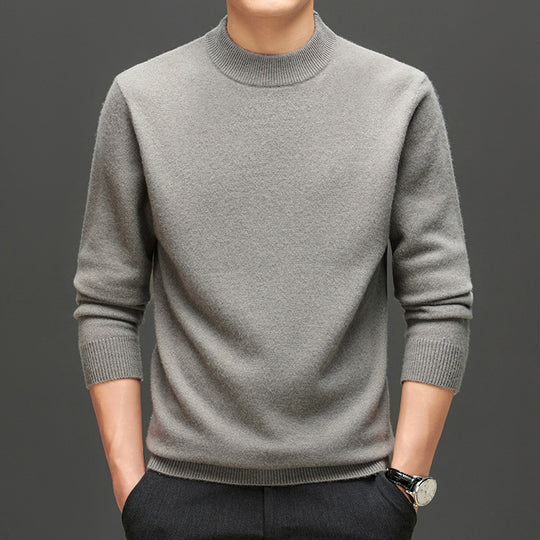 Herren-Kaschmirpullover mit Stehkragen, 400g