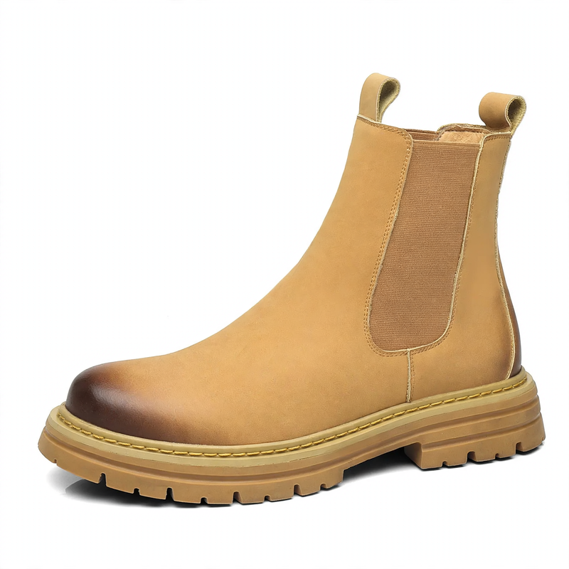 Herren Chelsea-Stiefel, gefüttert, rutschfest, Kunstleder