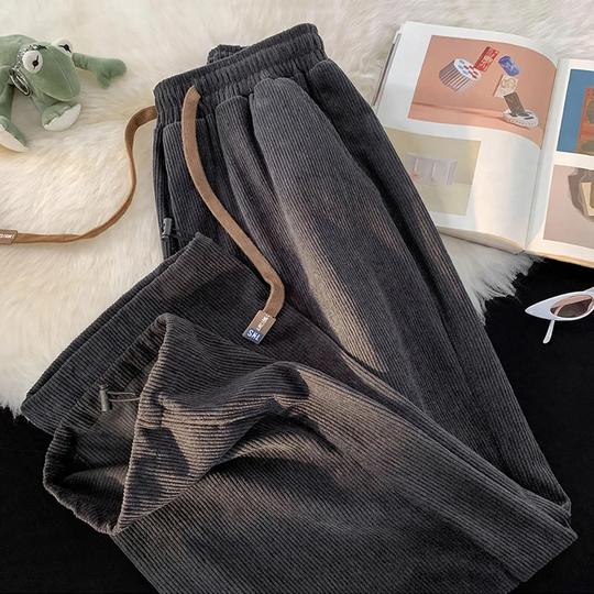 Kord-Freizeithose mit Kordelzug, gefüttert