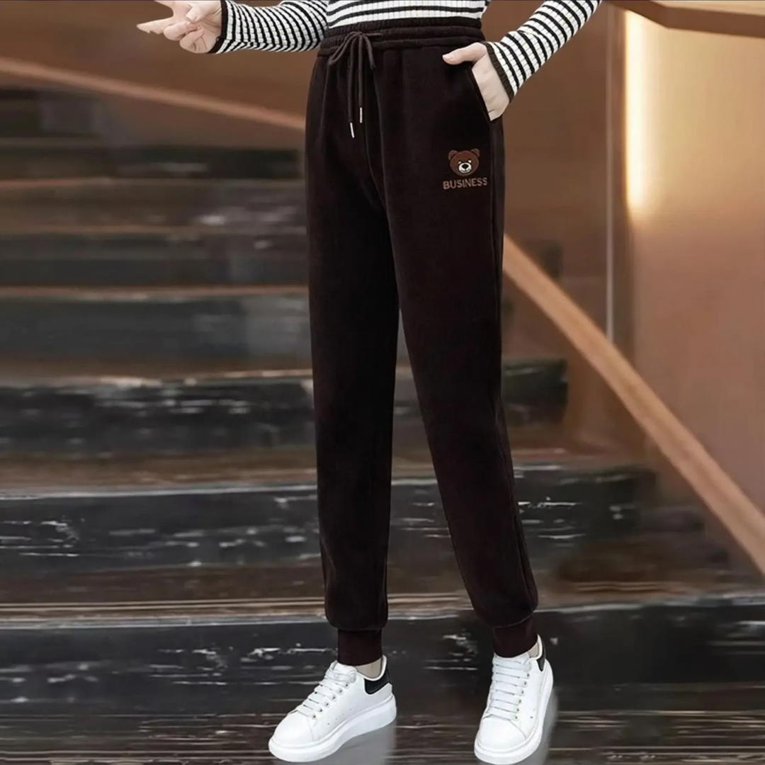 Gefütterte Cord-Freizeithose für Damen