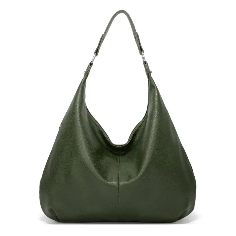 Nord Taschen | Große vegane Kuhfell-Hobo-Tasche, übergroße Schultertasche