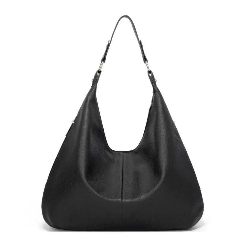 Nord Taschen | Große vegane Kuhfell-Hobo-Tasche, übergroße Schultertasche