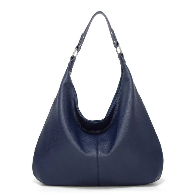 Nord Taschen | Große vegane Kuhfell-Hobo-Tasche, übergroße Schultertasche