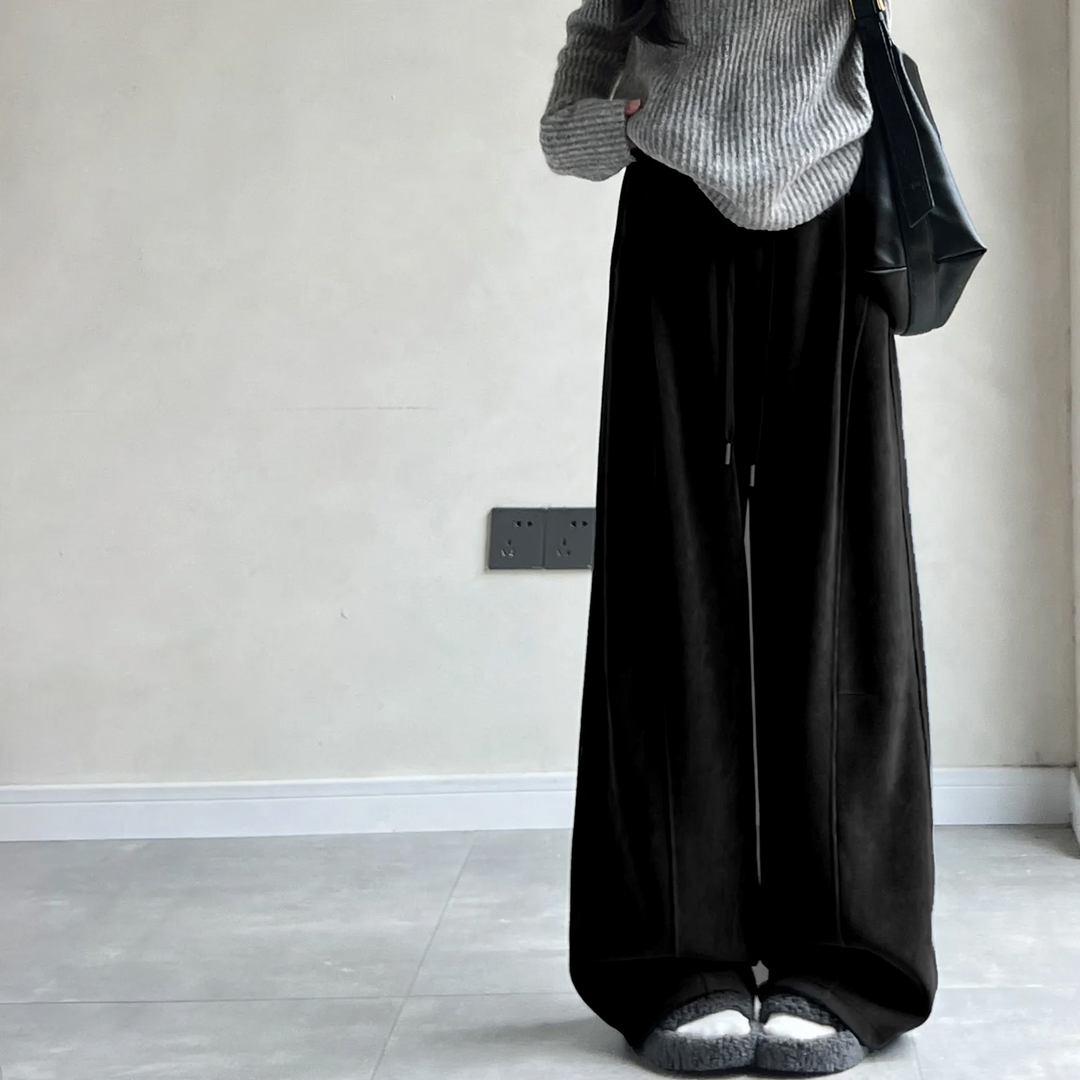 Kord-Weithose für Damen, hoch tailliert, gefüttert