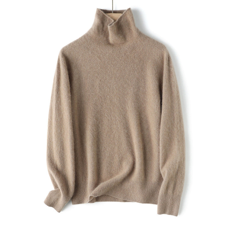 Damen-Woll-Kaschmir-Pullover, nahtlos, verschiedene Kragenformen
