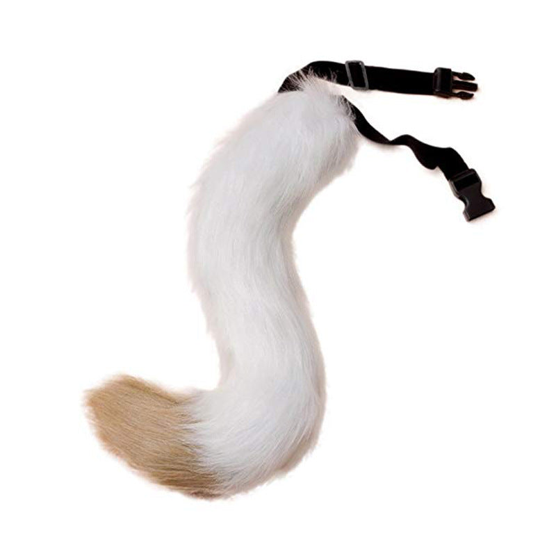 Damen Abnehmbarer flauschiger Faux‑Fur‑Schwanz mit verstellbarem Befestigungs‑Gürtel Nord Taschen