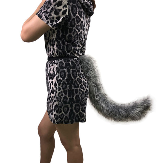 Damen Abnehmbarer flauschiger Faux‑Fur‑Schwanz mit verstellbarem Befestigungs‑Gürtel Nord Taschen