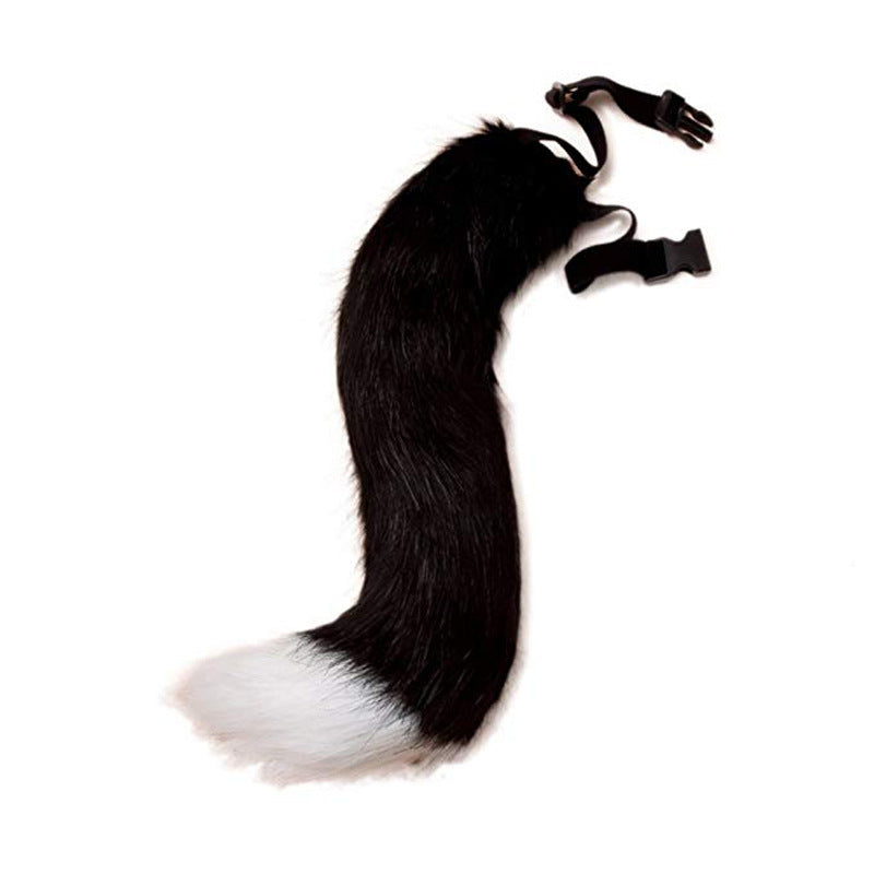 Damen Abnehmbarer flauschiger Faux‑Fur‑Schwanz mit verstellbarem Befestigungs‑Gürtel Nord Taschen
