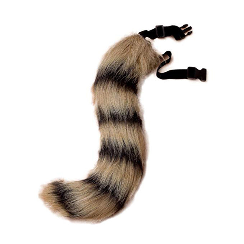 Damen Abnehmbarer flauschiger Faux‑Fur‑Schwanz mit verstellbarem Befestigungs‑Gürtel Nord Taschen