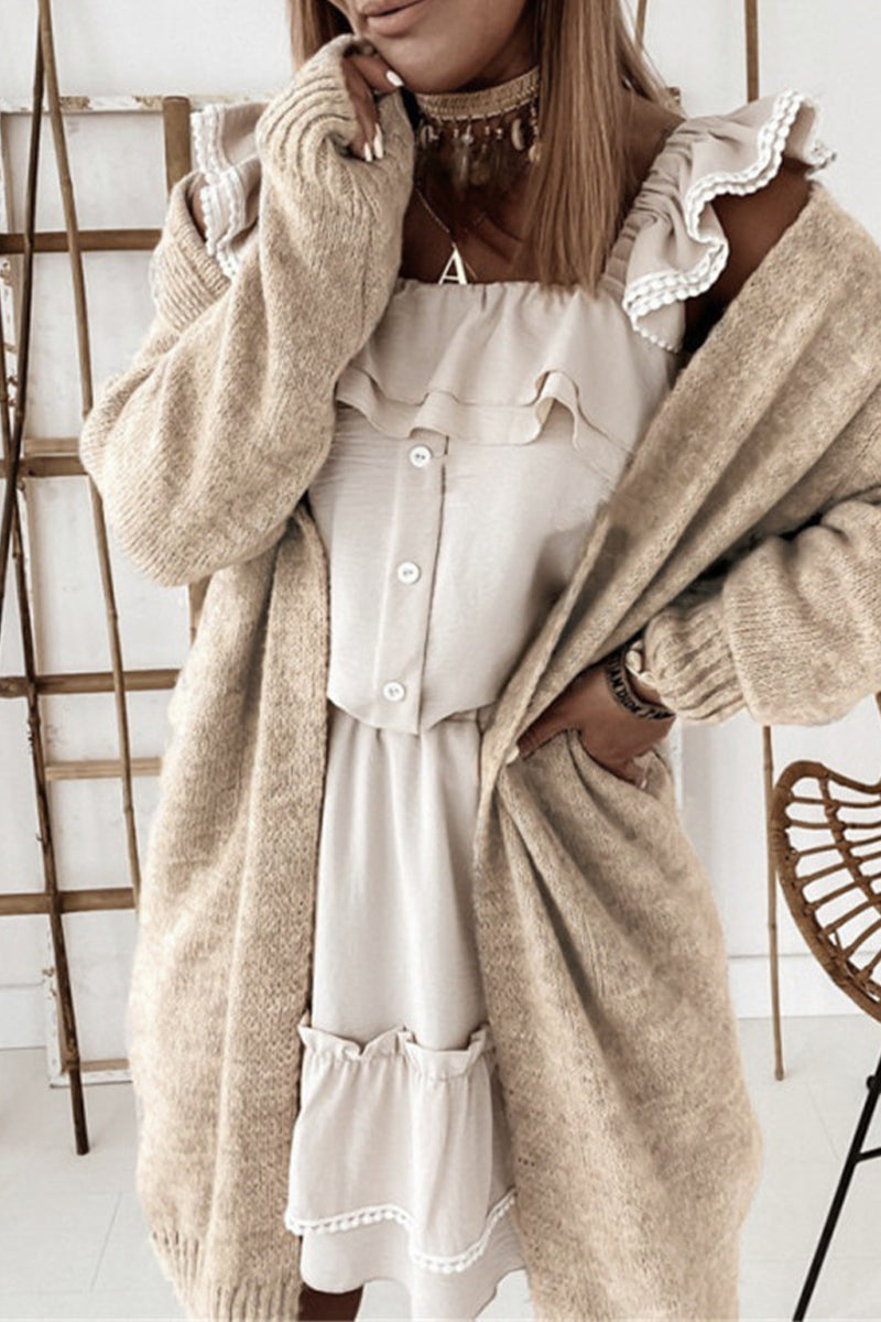 Offene Front Strickjacke