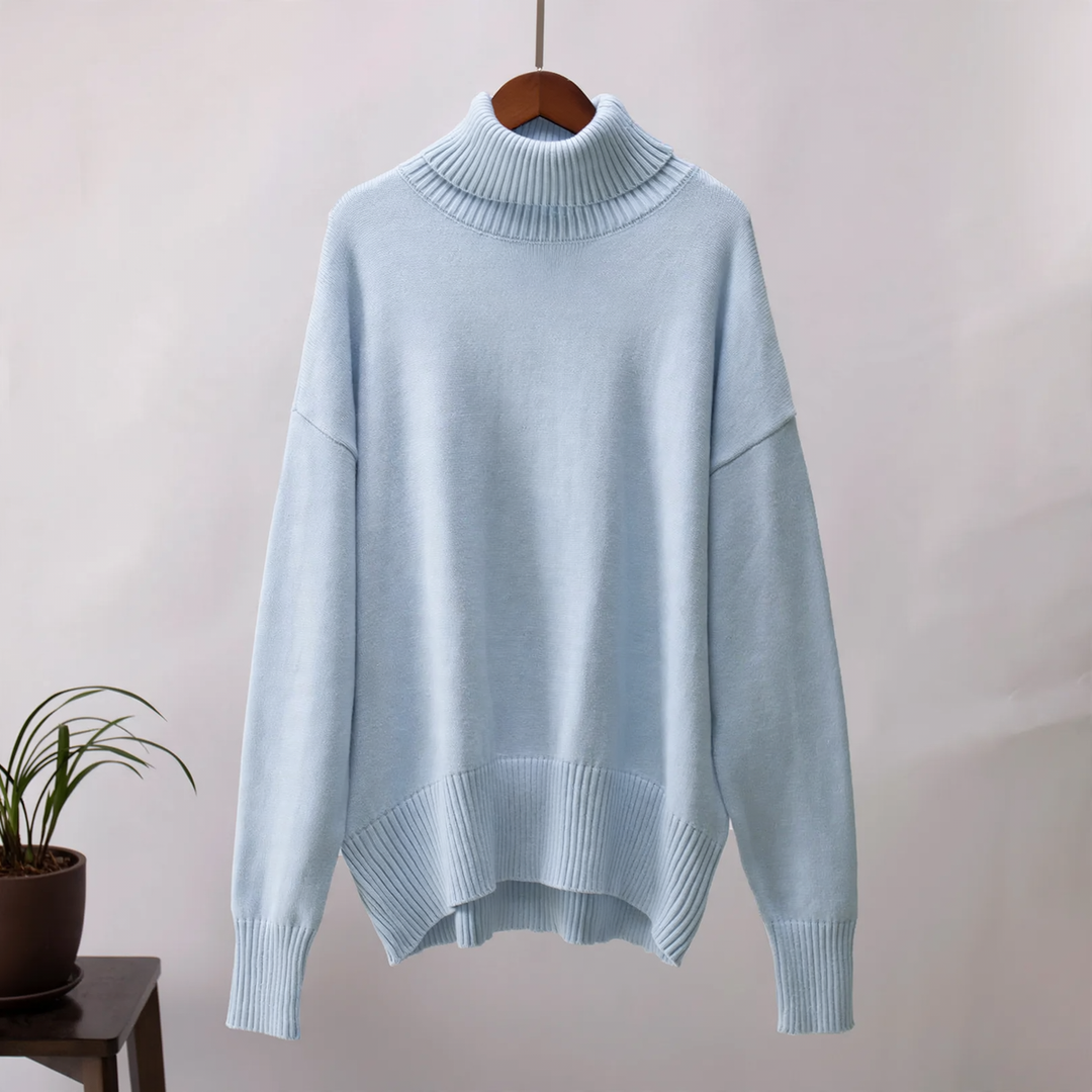 Eleganter, lockerer Damen-Rollkragenpullover