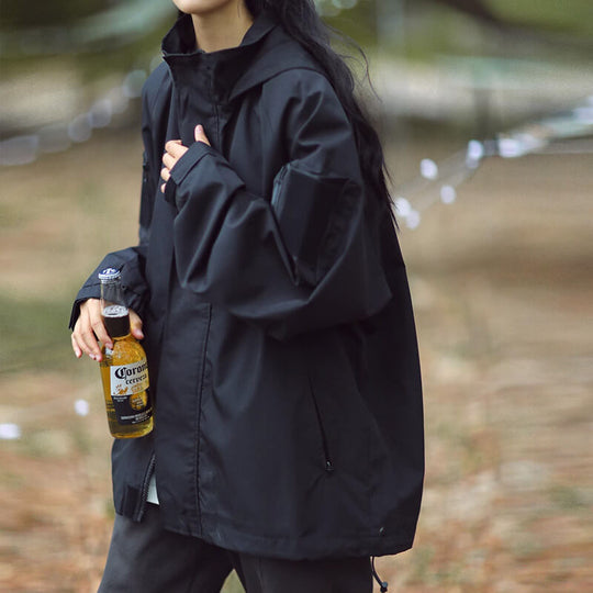 Übergroße Jacke Mit Reißverschluss