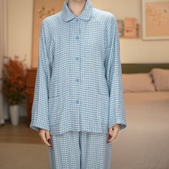 Unisex-Hausanzug, 4-lagige Baumwollgaze, weich