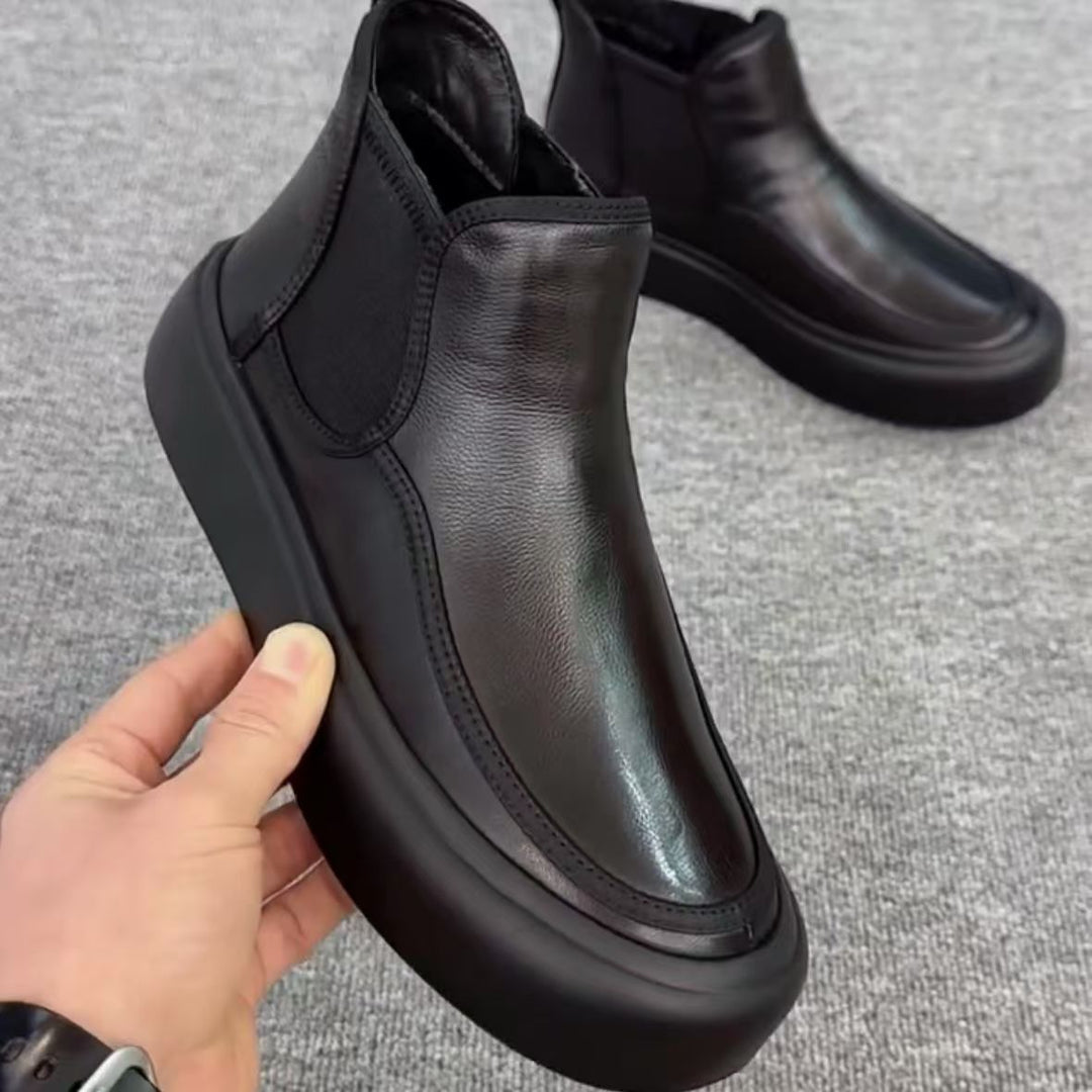 Herren-Chelsea-Stiefel aus Echtleder mit Warmfutter
