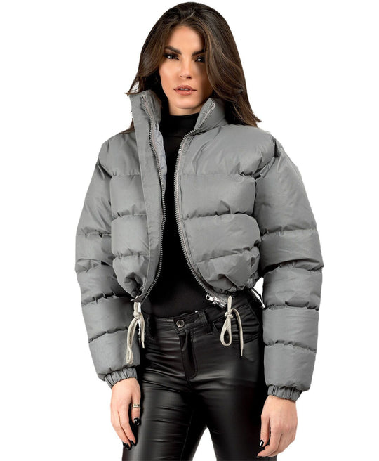 Gefütterte Damen-Steppjacke im Oversize-Look