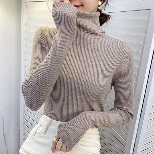 Damen-Rollkragenpullover, langärmlig, große Größen