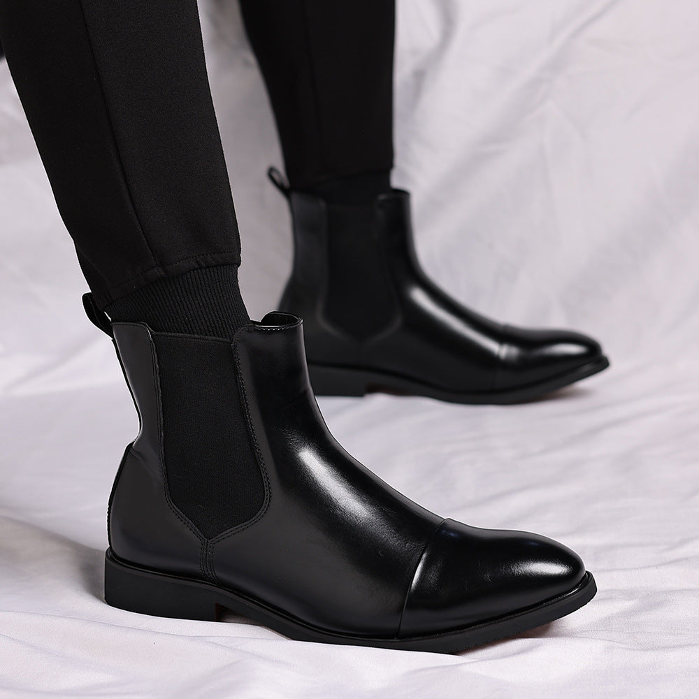 Elegante Herren-Chelsea-Stiefel, spitz zulaufend