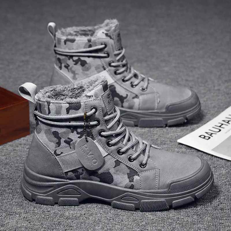 Herren-Arbeitsstiefel, Camouflage, rutschfest, robust