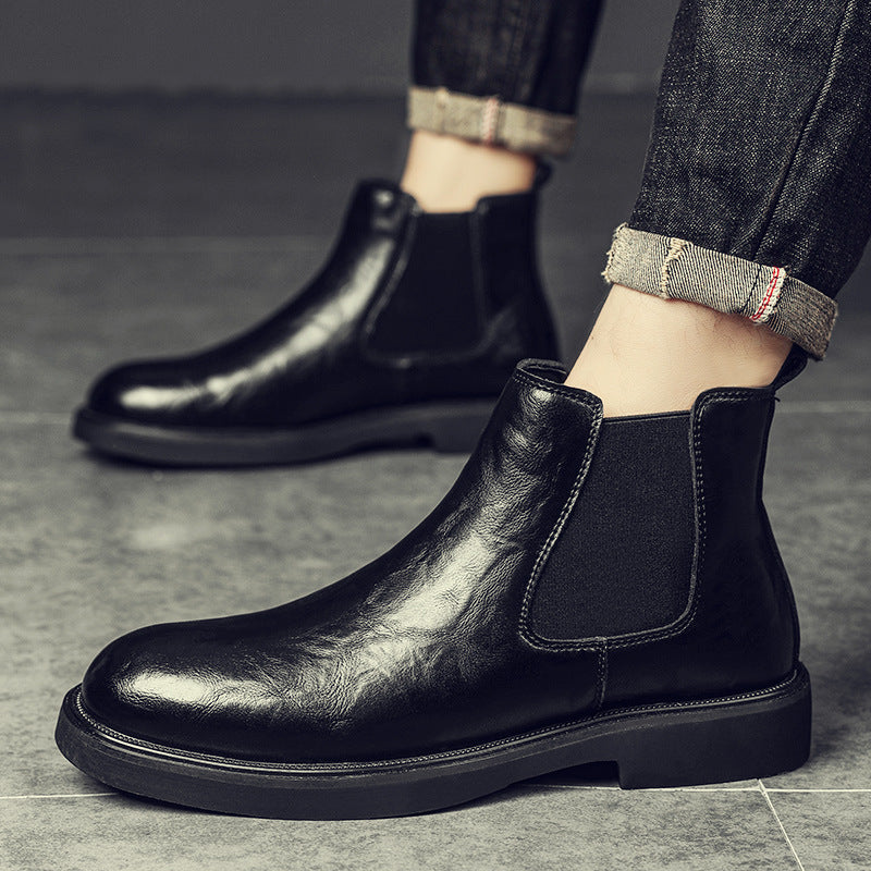 Herren-Chelsea-Stiefel aus weichem Leder, rutschfest