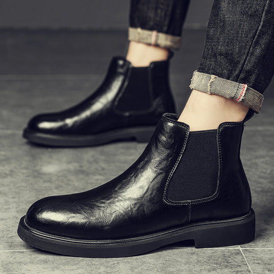 Herren-Chelsea-Stiefel aus weichem Leder, rutschfest