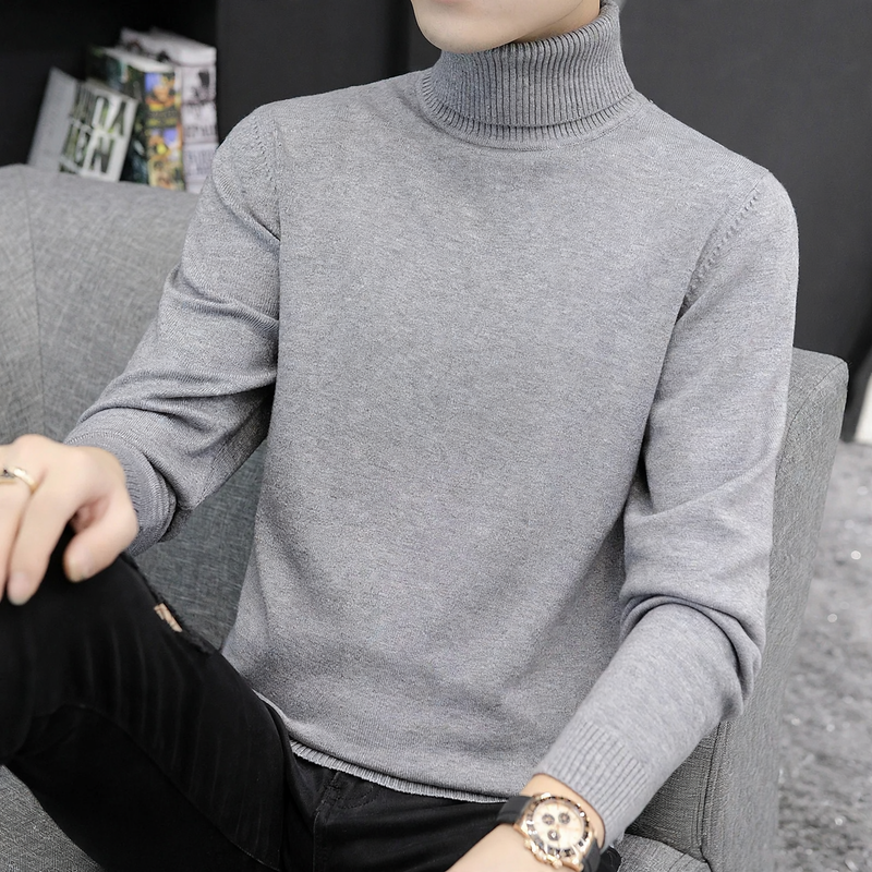 Herren-Strickpullover mit Stehkragen