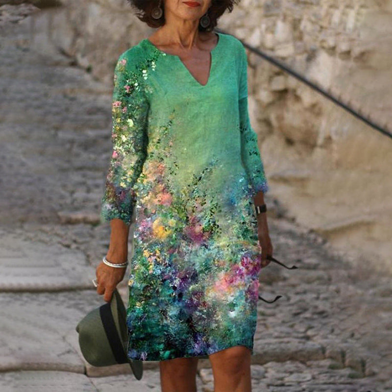 Bezauberndes Kleid Mit Blumenmuster Für Frauen