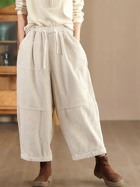 Vintage Kord-Haremshose mit Futter