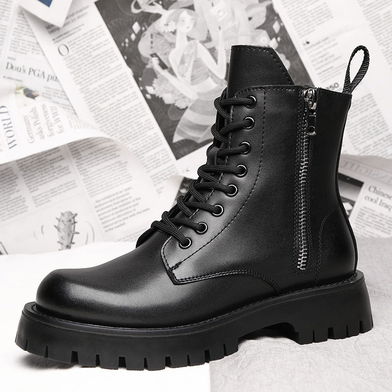 Herren-Stiefeletten, gefüttert, rutschfest, mit Plateau