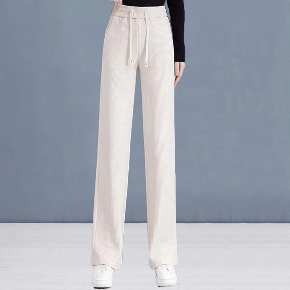 Damen-Cordhose, gefüttert, weit geschnitten