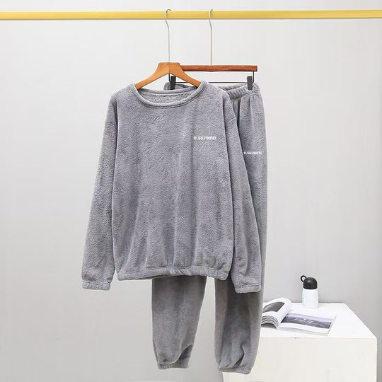 Warmer Korallenfleece-Hausanzug, Unisex, für kalte Tage