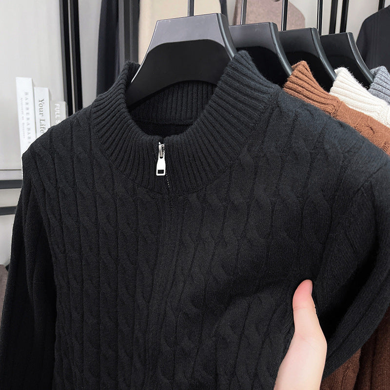 Schwerer Strick-Cardigan mit Strukturmuster