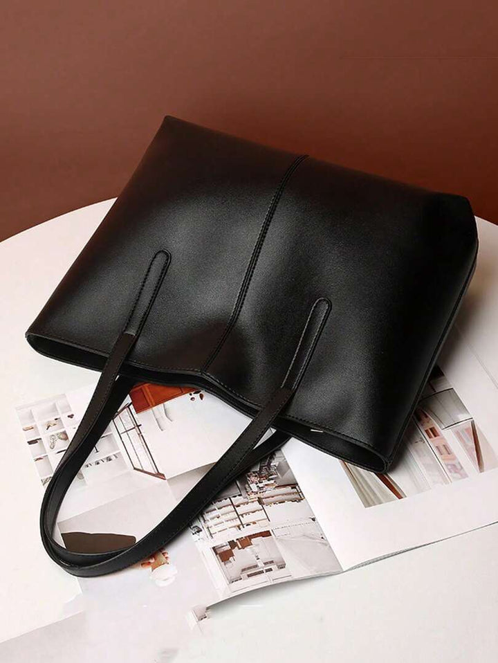 Nord Taschen | Große Leder-Tote-Tasche, Damen-Arbeitstasche mit Reißverschluss