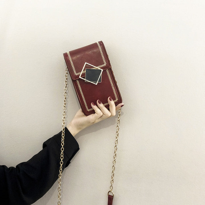 Damen modische Handytasche mit elegantem Kettenriemen Nord Taschen