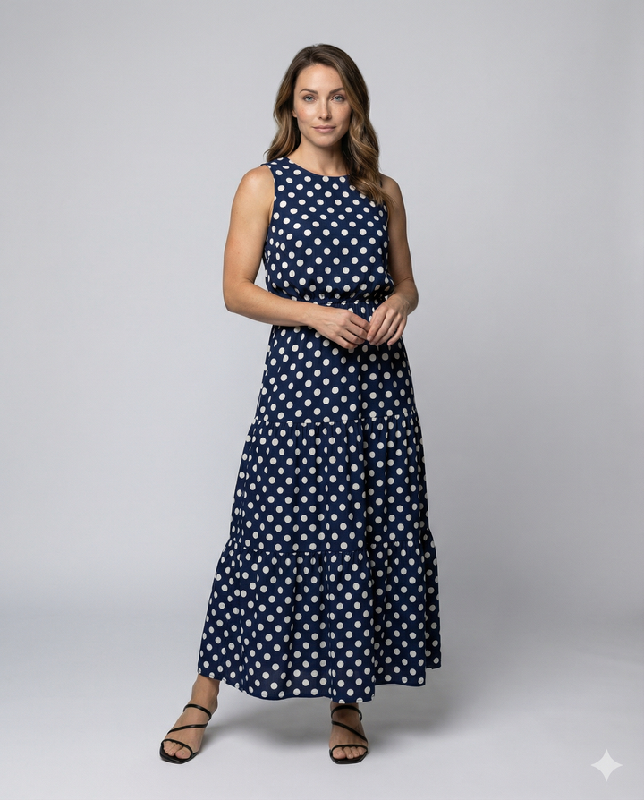 Elegantes Sommerkleid mit Pünktchen