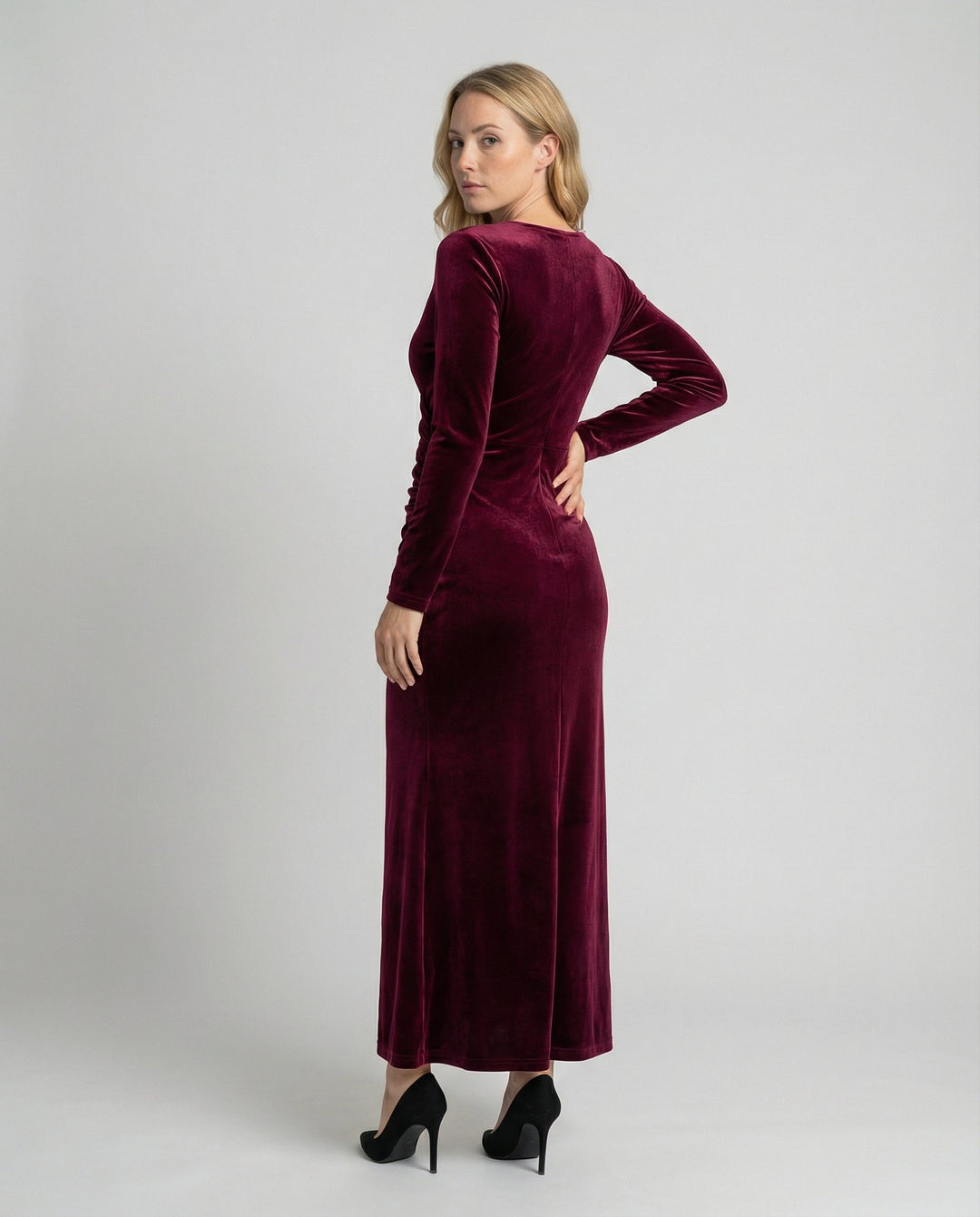 Elegantes Samt Bodycon Kleid