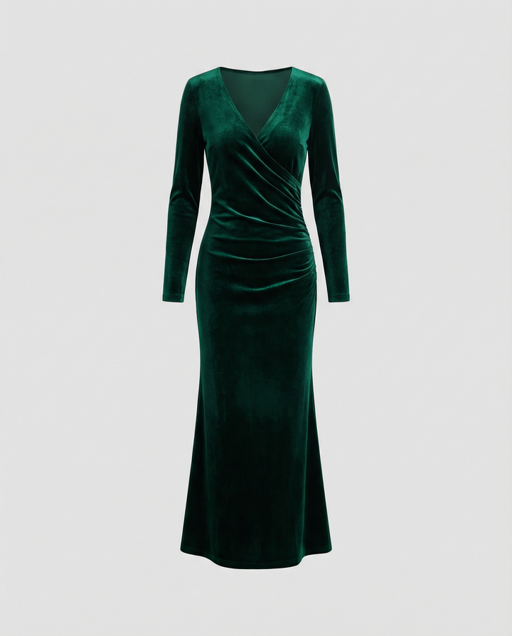 Elegantes Samt Bodycon Kleid