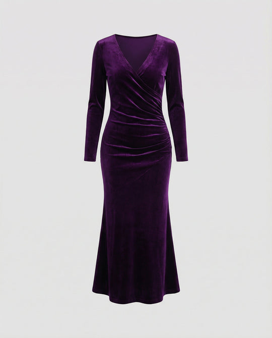 Elegantes Samt Bodycon Kleid