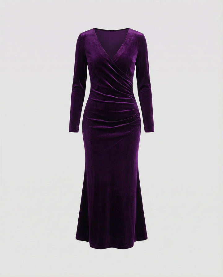 Elegantes Samt Bodycon Kleid