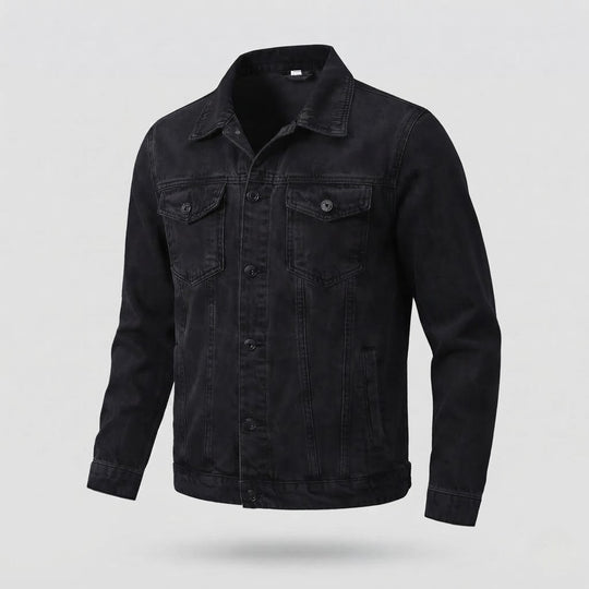 Herren Denimjacke im Vintage-Trucker-Cut mit Stonewash‑Effekt und Brusttaschen Nord Taschen