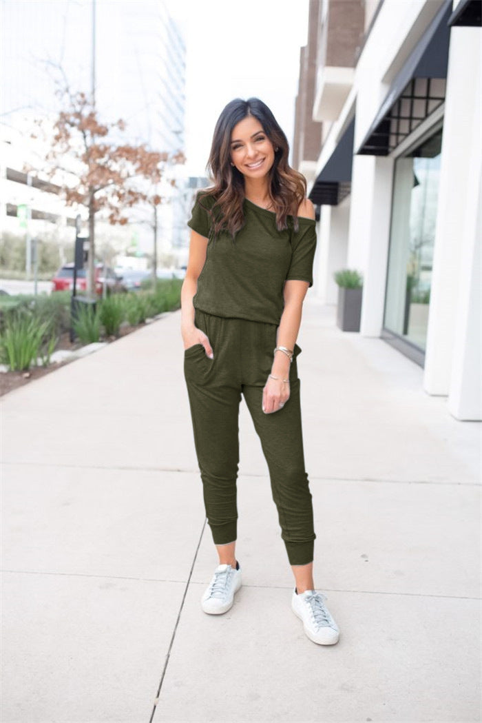 Damen Freizeit-Jumpsuit mit lässigem Schnitt und praktischen Taschen Nord Taschen