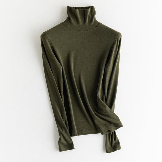 Damen-Strick-Unterziehshirt, Kaschmir-Mischgewebe, verschiedene Kragen